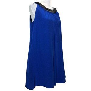 GRYPHON x ANTHROPOLOGIE 100% Silk A-line Dress Beaded Neckline Fully Lined Size